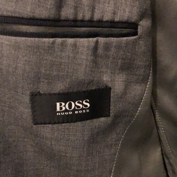 Mens Charcoal Gray Hugo Boss wool Suit - Picture 2 of 5